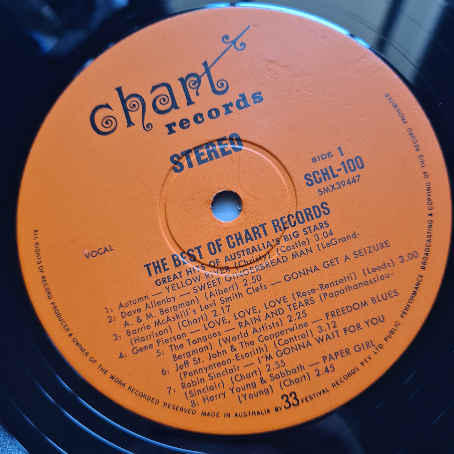 Various – The Best Of Chart Records - 1971 - Vinyl Record LP (near mint)