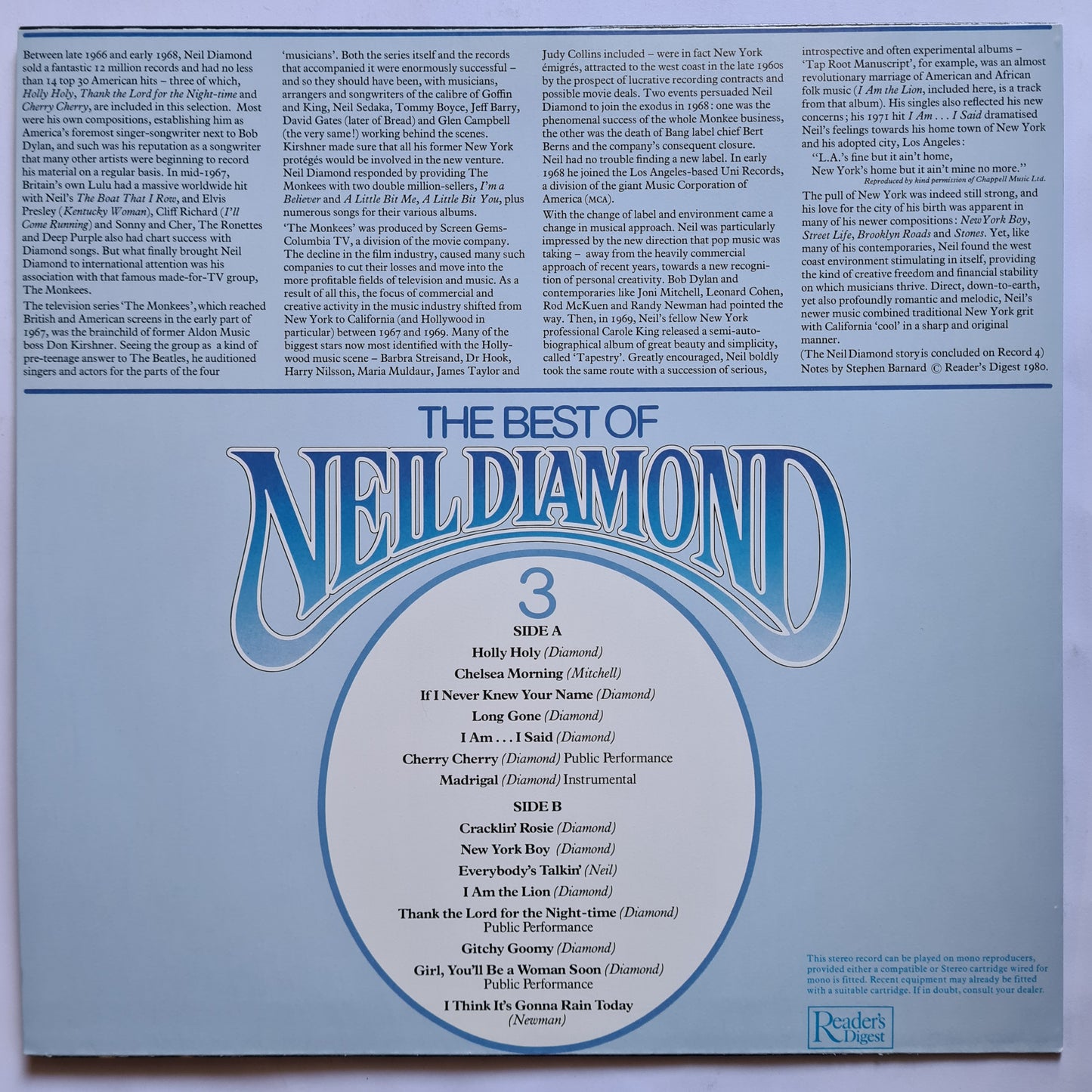 Neil Diamond – The Best Of Neil Diamond - 1980 - 4LP Vinyl Record Box Set (near mint)