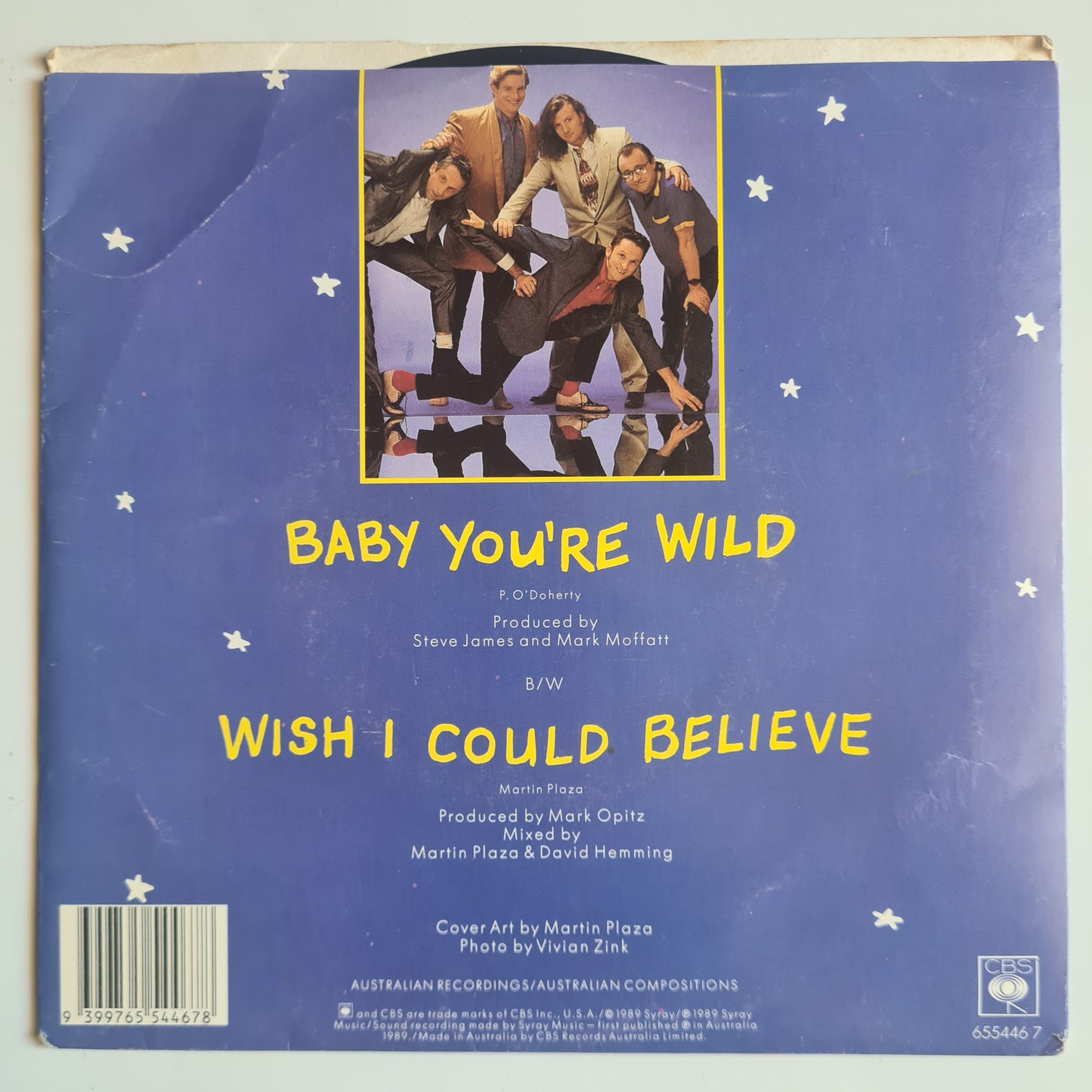 Mental As Anything – Baby You're Wild - 1989 - Vinyl Record 7" Single - 45 RPM