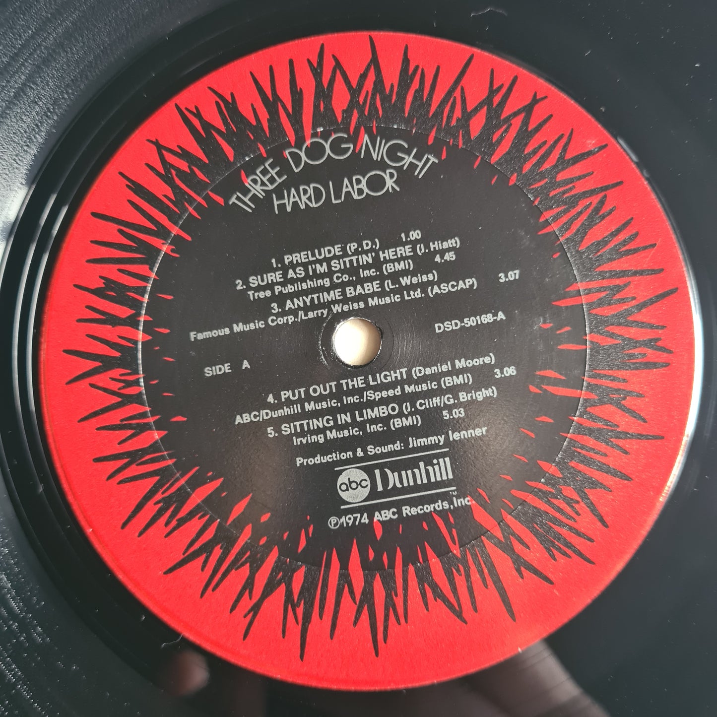 Three Dog Night – Hard Labor - 1974 (USA Pressing) - Vinyl Record LP (with file insert)