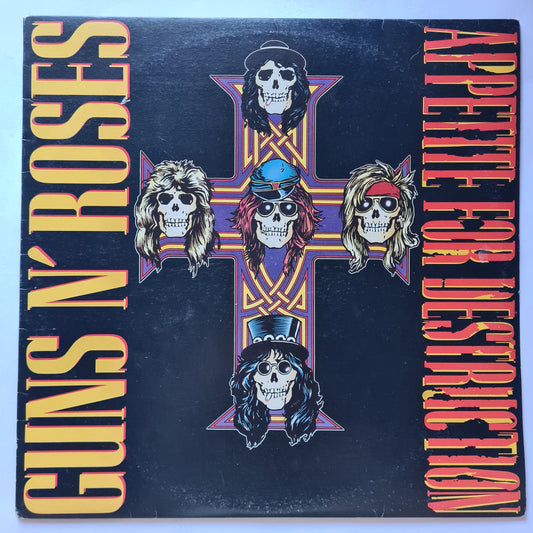 Guns N' Roses – Appetite For Destruction - 1987 - Vinyl Record LP