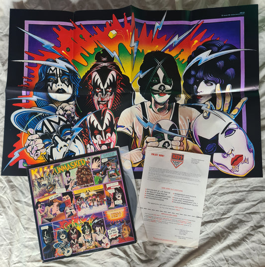 KISS - Unmasked - 1980 (Australian Pressing with Poster & KISS Army Form) - *RARE* Vinyl Record LP