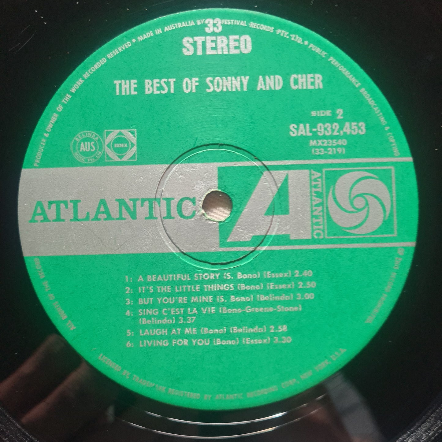 Sonny & Cher– The Best Of Sonny & Cher - 1967 - Vinyl Record