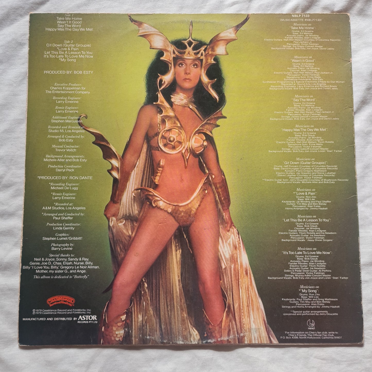 Cher – Take Me Home - 1979 - Vinyl Record