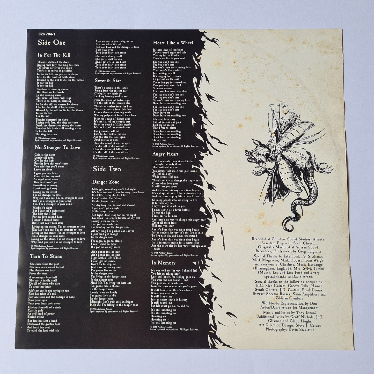 Black Sabbath – Black Sabbath Featuring Tony Iommi - 1986 - Vinyl Record