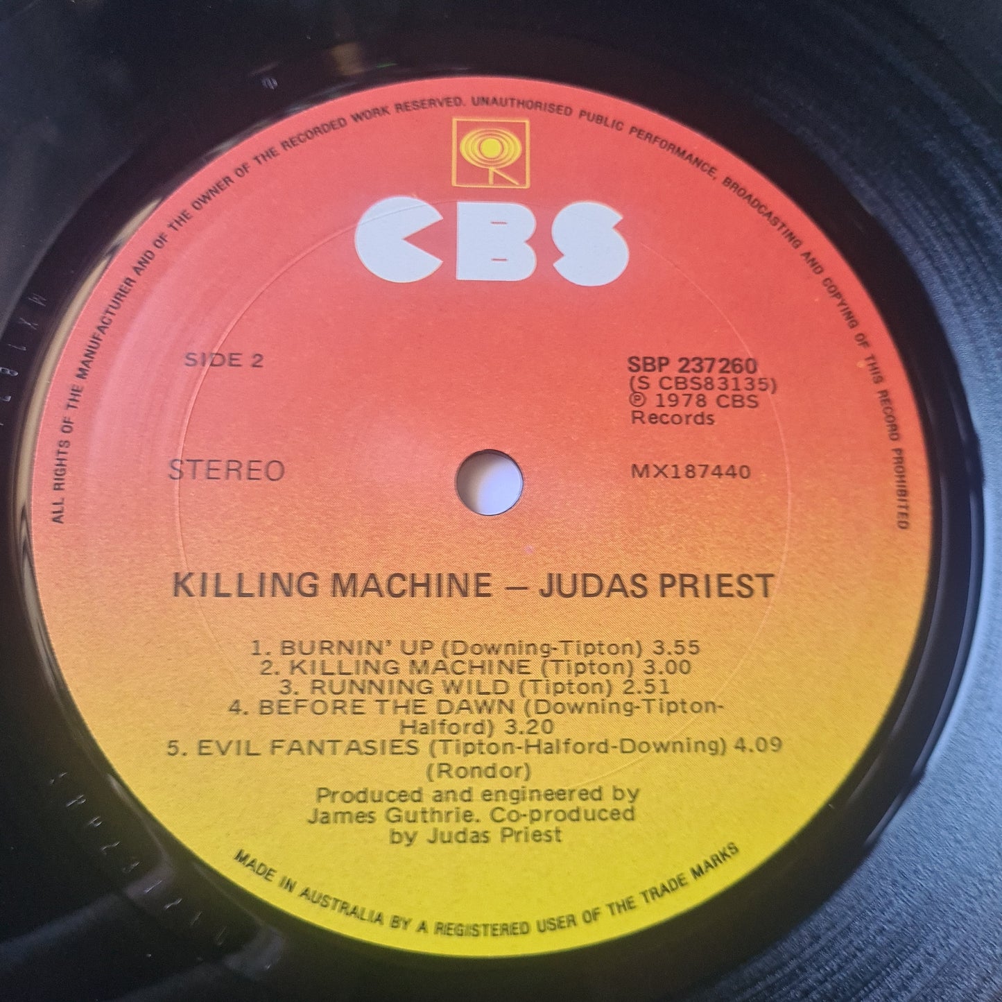 Judas Priest – Killing Machine - 1978 - Vinyl Record
