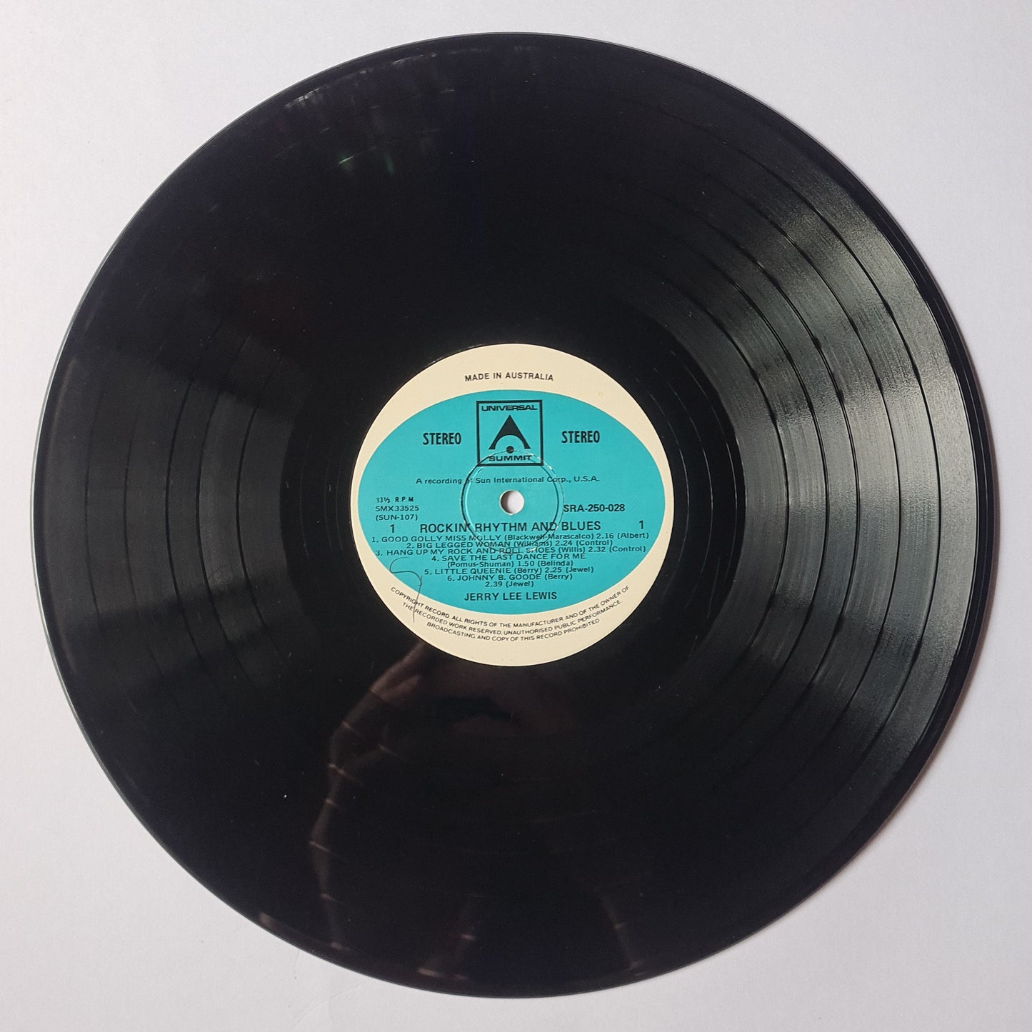 Jerry Lee Lewis– Rockin' Rhythm & Blues - 1969 - Vinyl Record