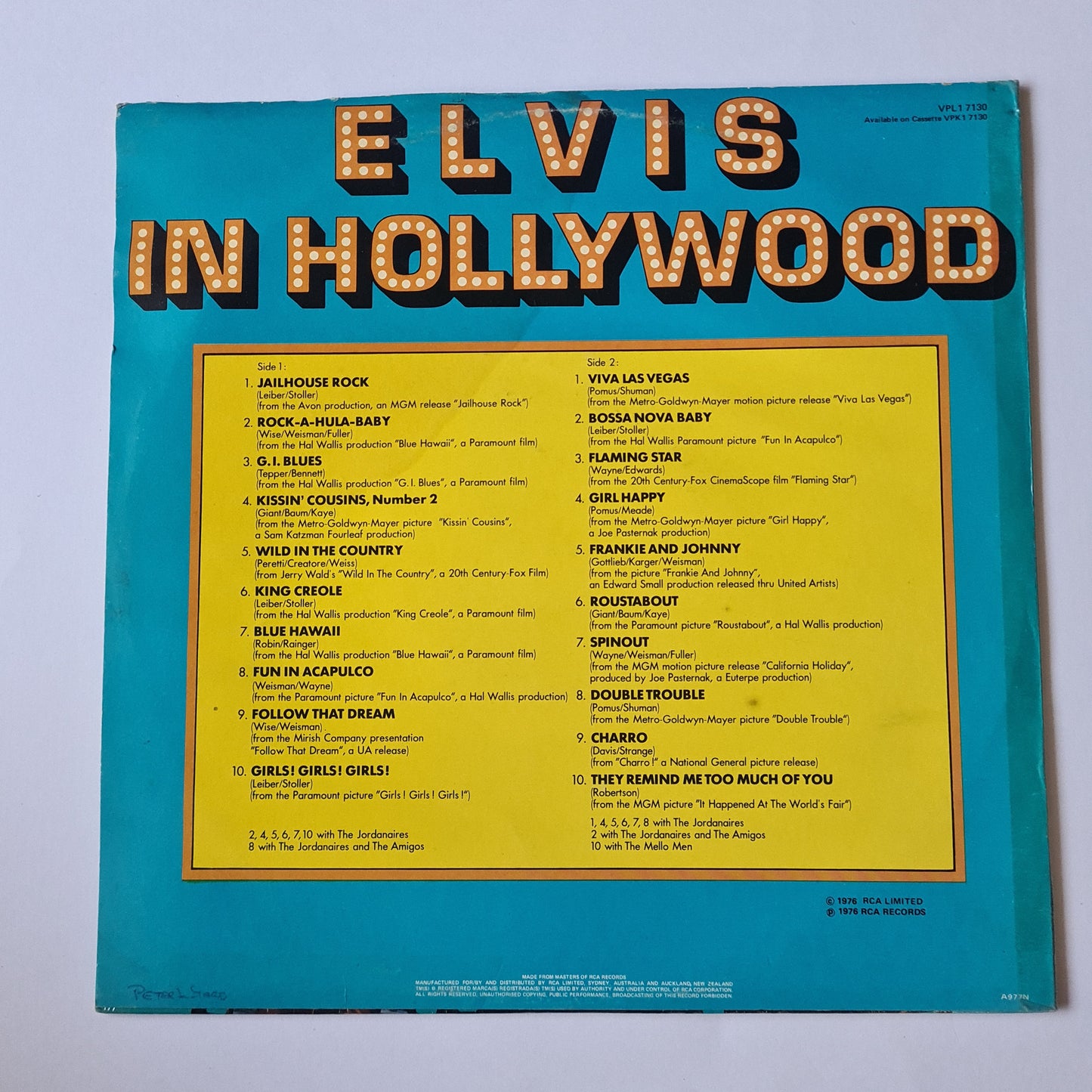 Elvis Presley – Elvis In Hollywood- 1976 - Vinyl Record