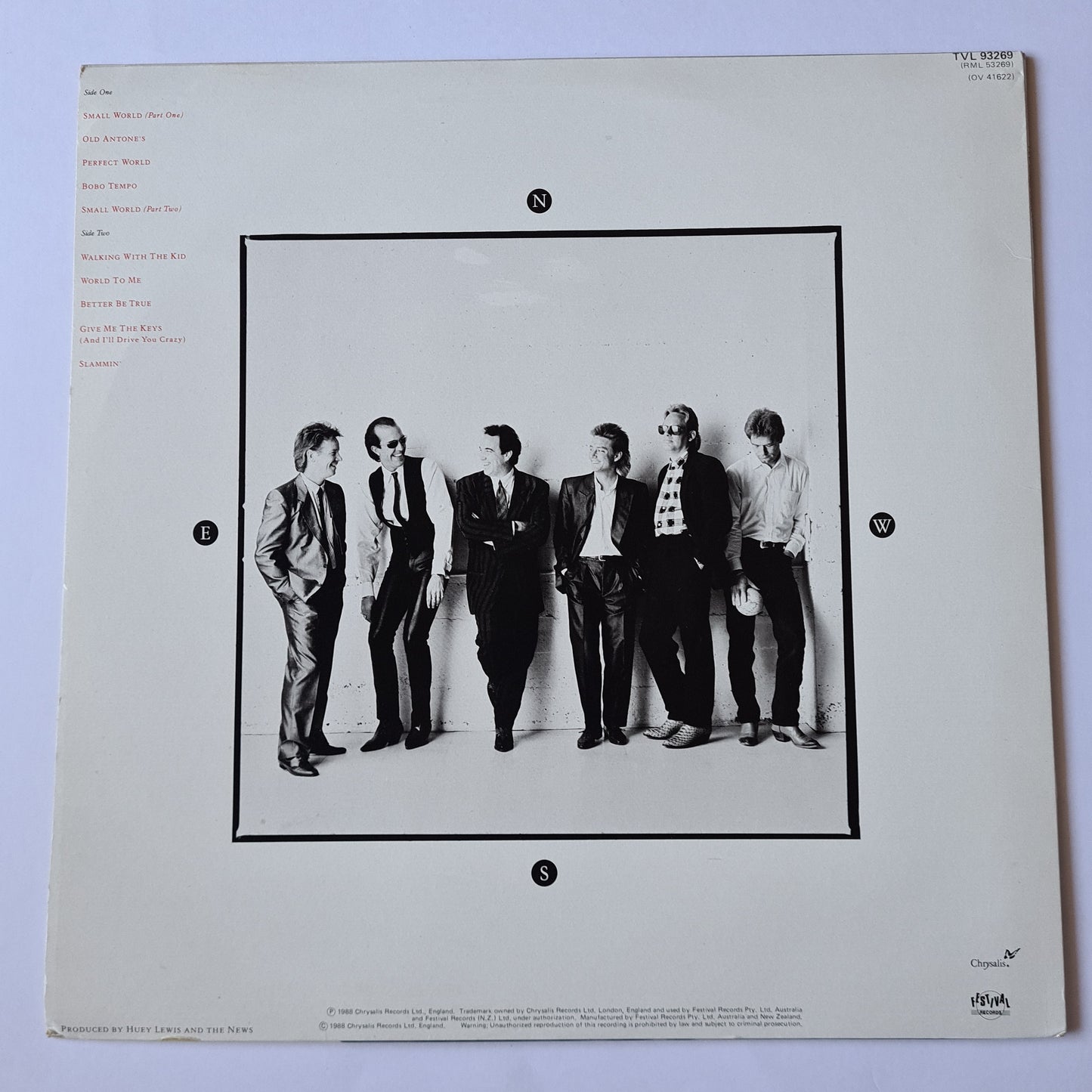 Huey Lewis & The News – Small World - 1988 - Vinyl Record