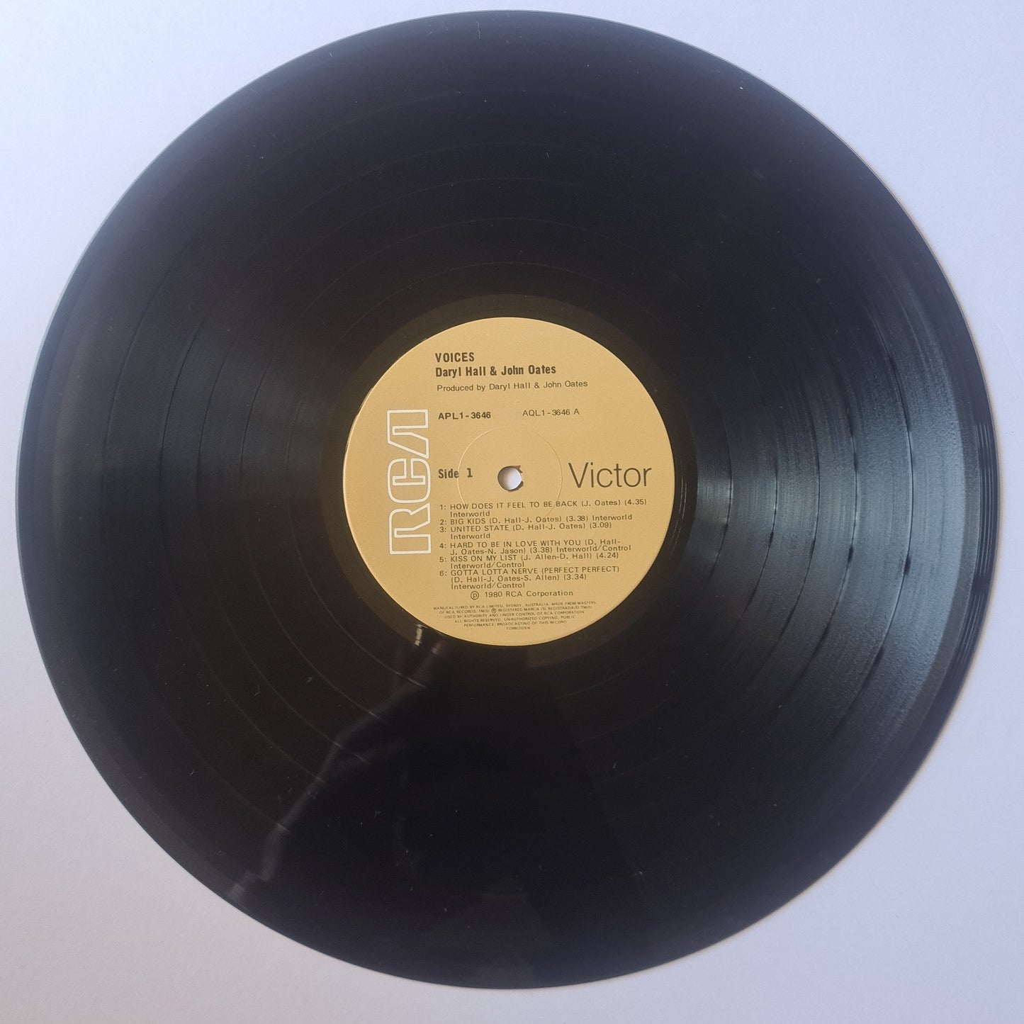 Hall & Oates – Voices - 1980 - Vinyl Record