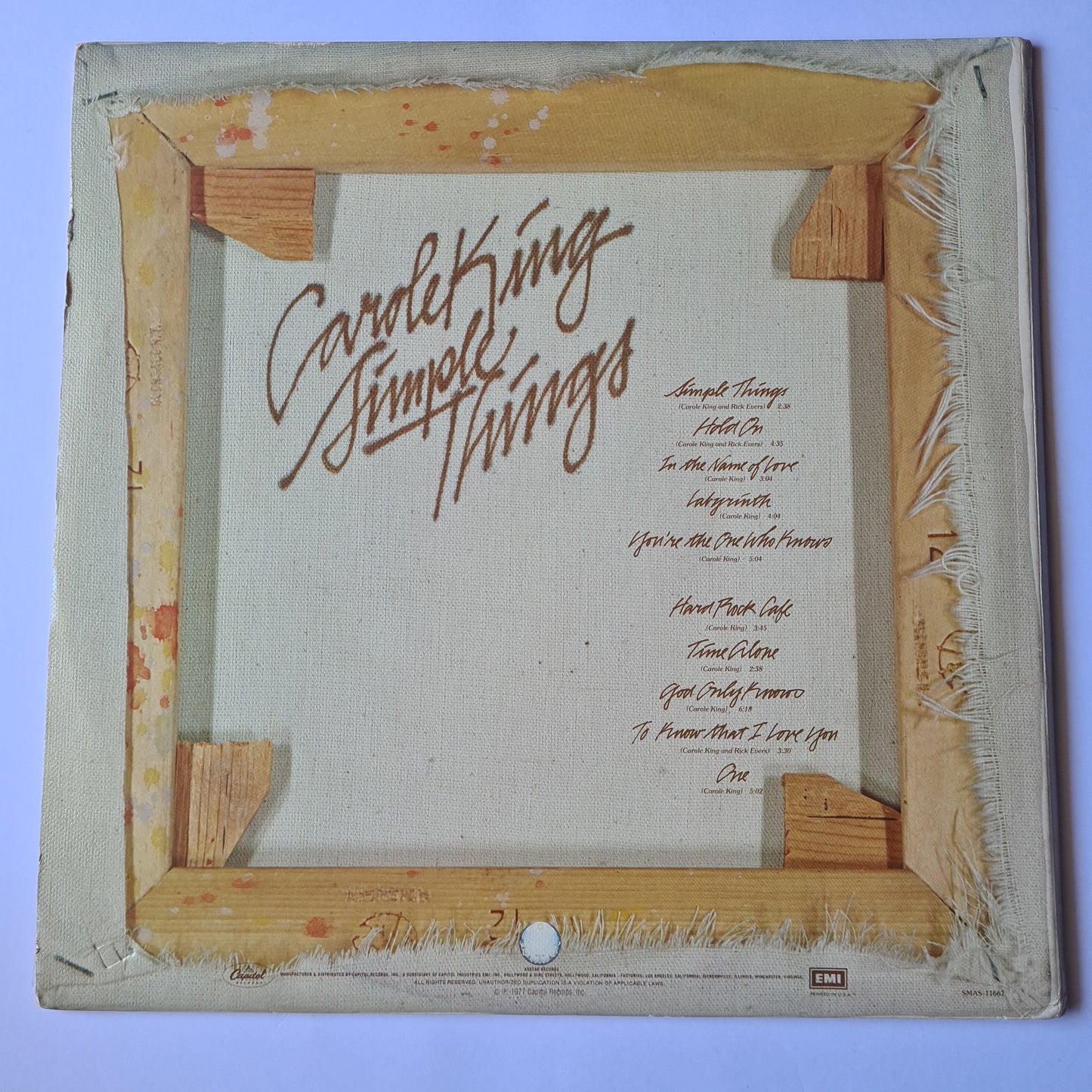 Carole King – Simple Things - 1977 (Gatefold) - Vinyl Record