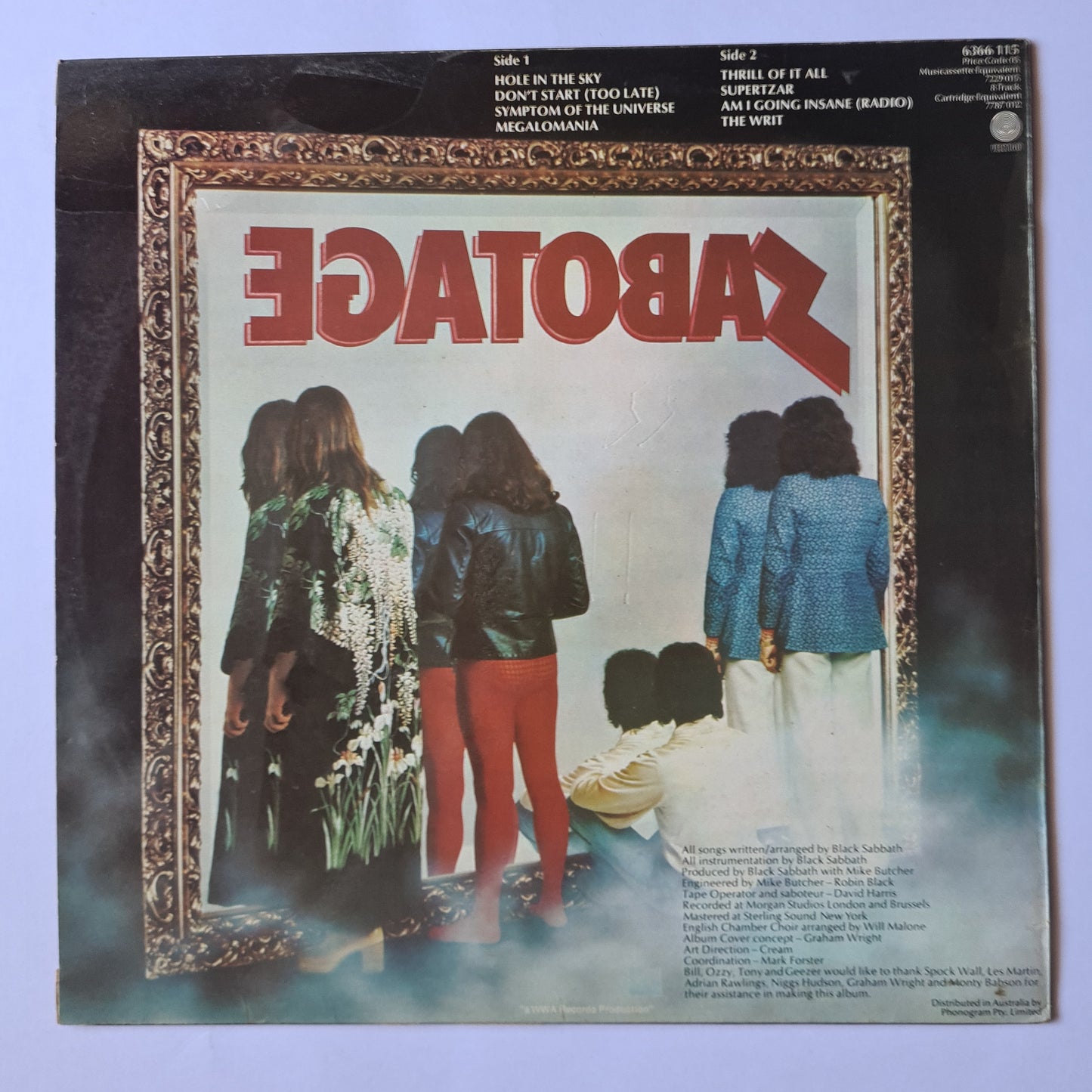 Black Sabbath – Sabotage- 1975 - Vinyl Record