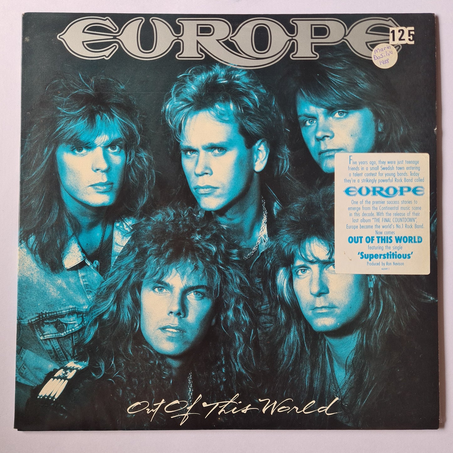 Europe – Out Of This World - 1988 - Vinyl Record