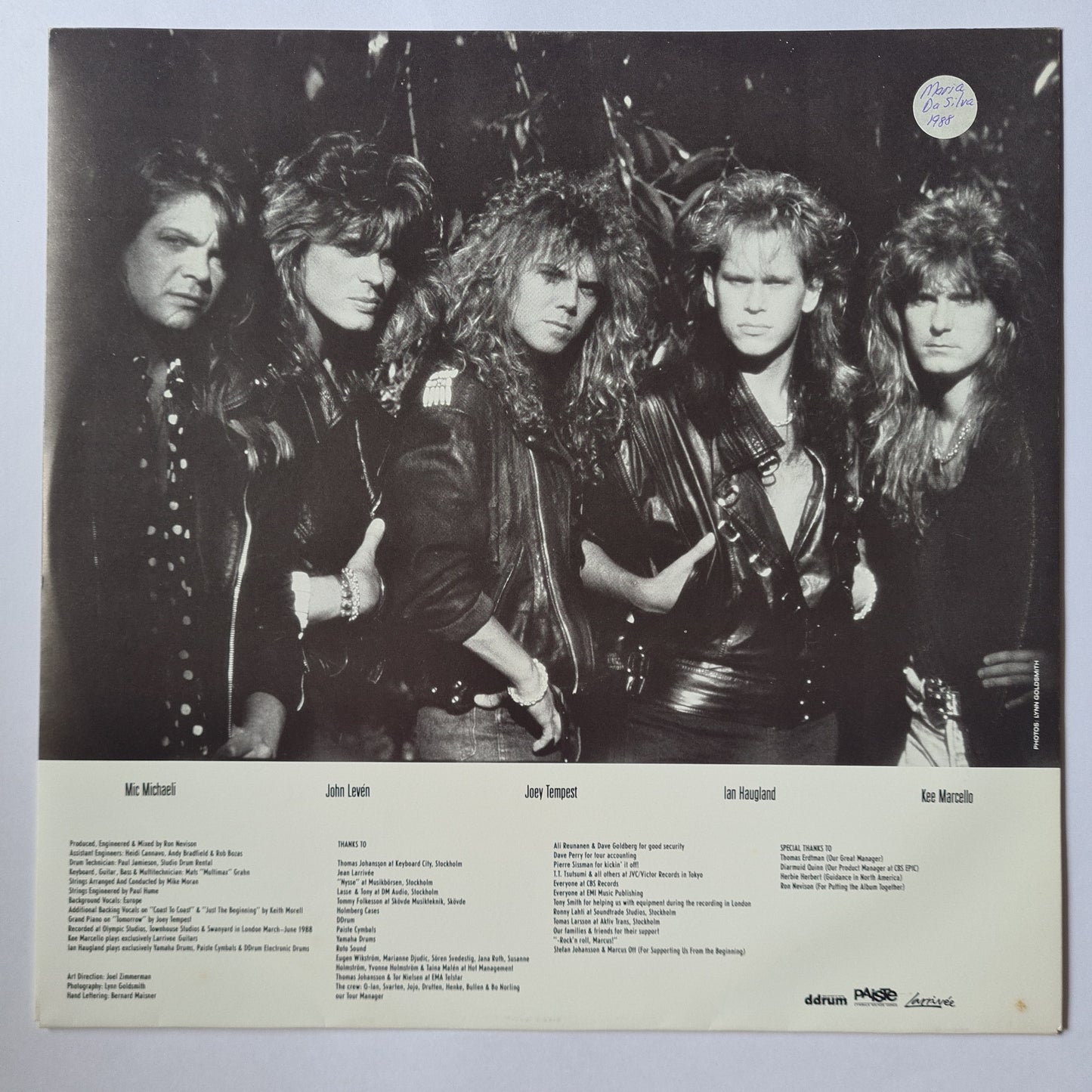 Europe – Out Of This World - 1988 - Vinyl Record