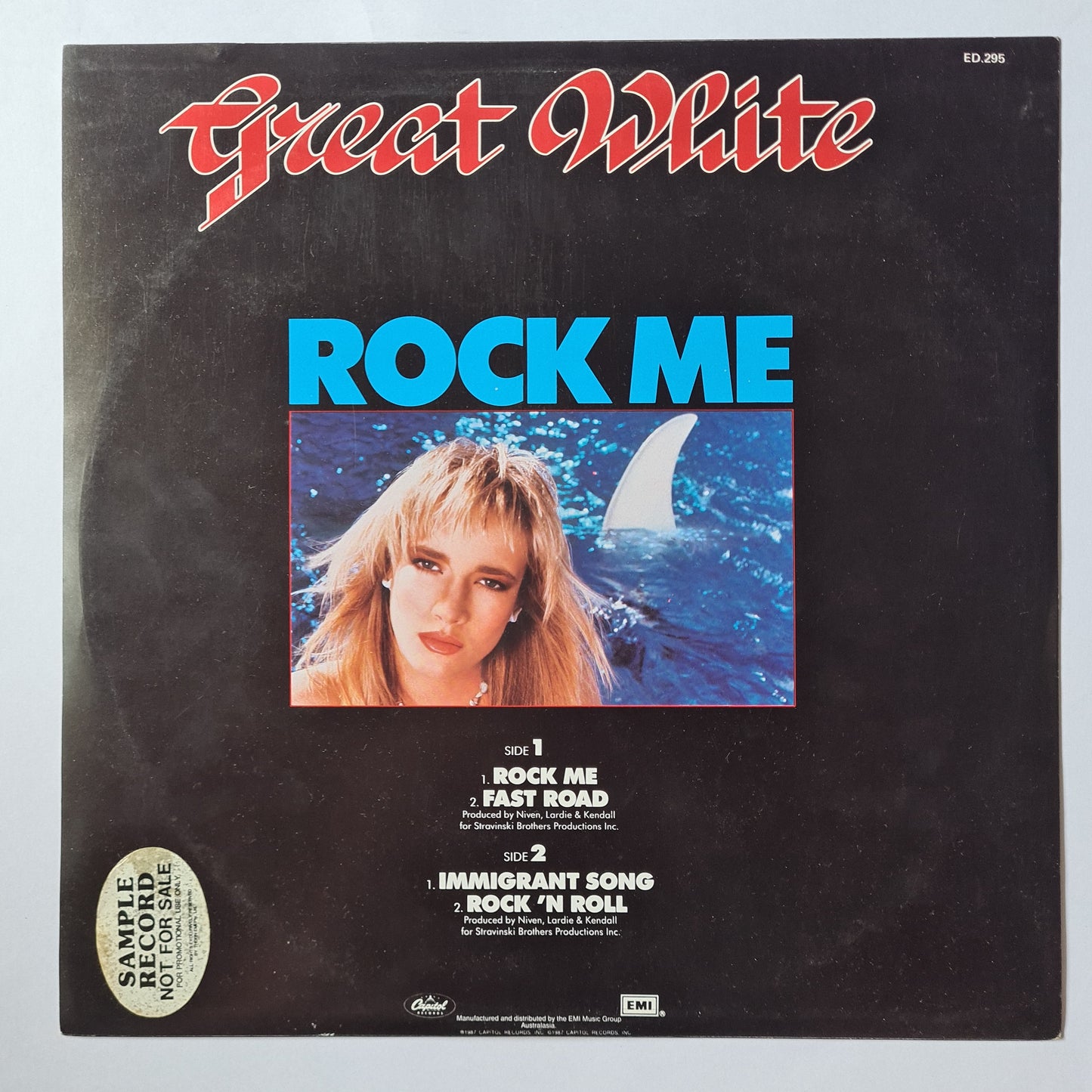 Great White – Rock Me - 1987 - Vinyl Record