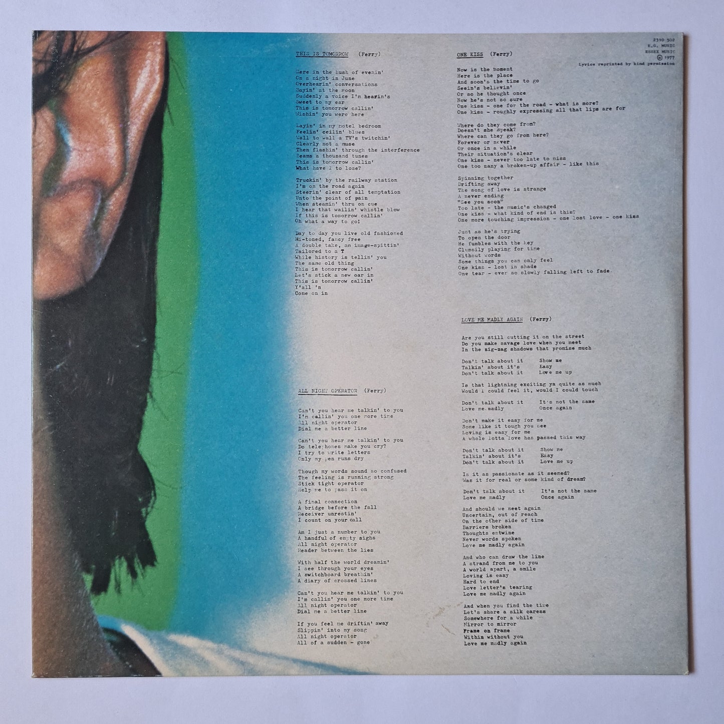 Bryan Ferry – In Your Mind - 1977 - Vinyl Record