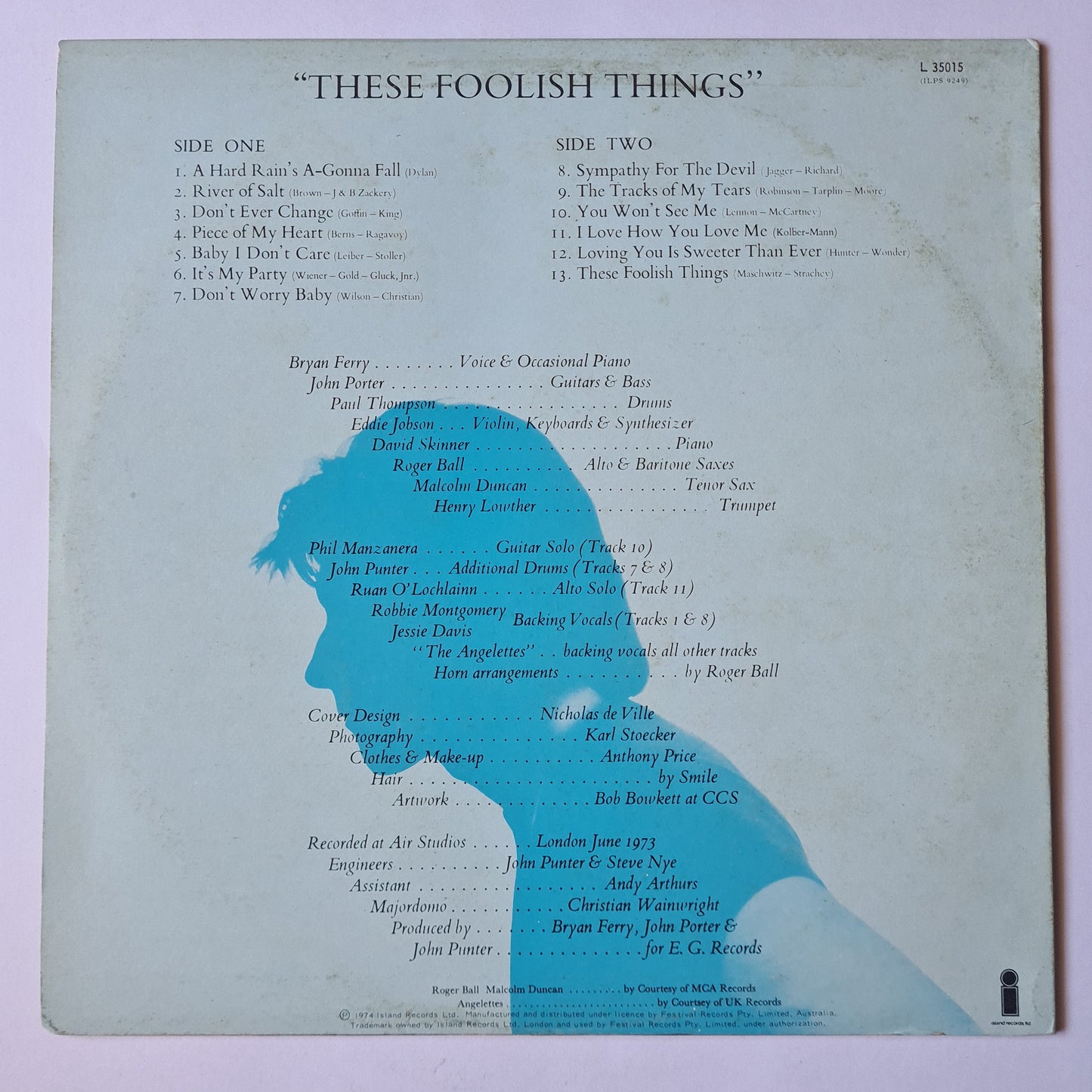 Bryan Ferry – These Foolish Things - 1974 - Vinyl Record