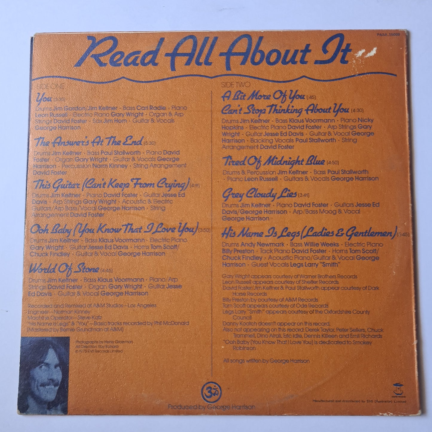 George Harrison – Extra Texture - 1975 - Vinyl Record