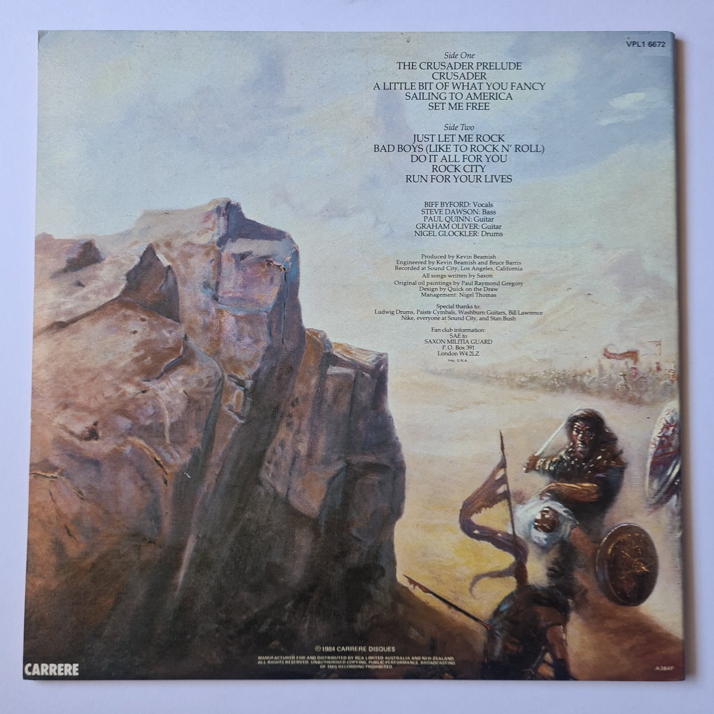 Saxon – Crusader - 1984 (Gatefold) - Vinyl Record