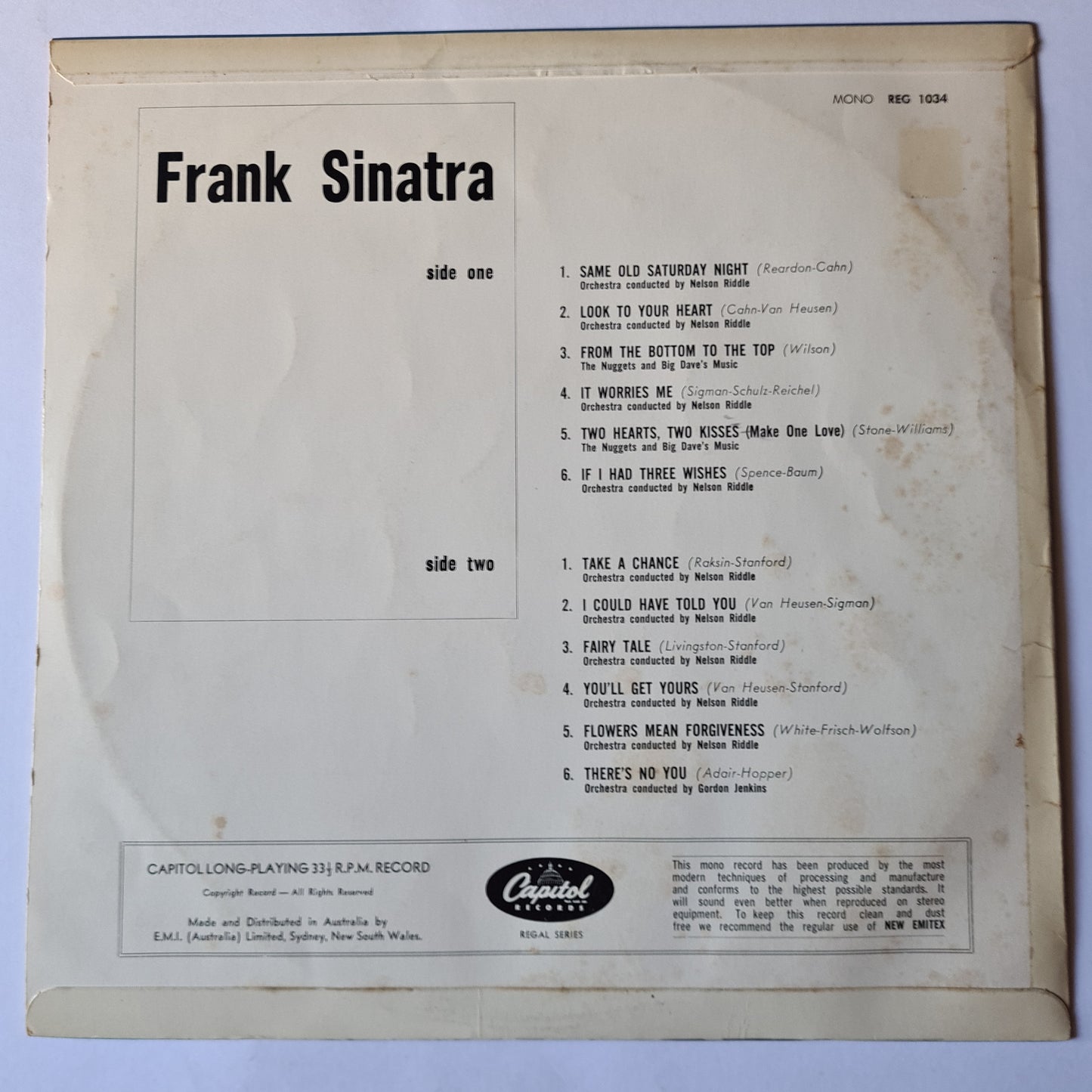 Frank Sinatra – Frank Sinatra (Mono) - 1964 - Vinyl Record