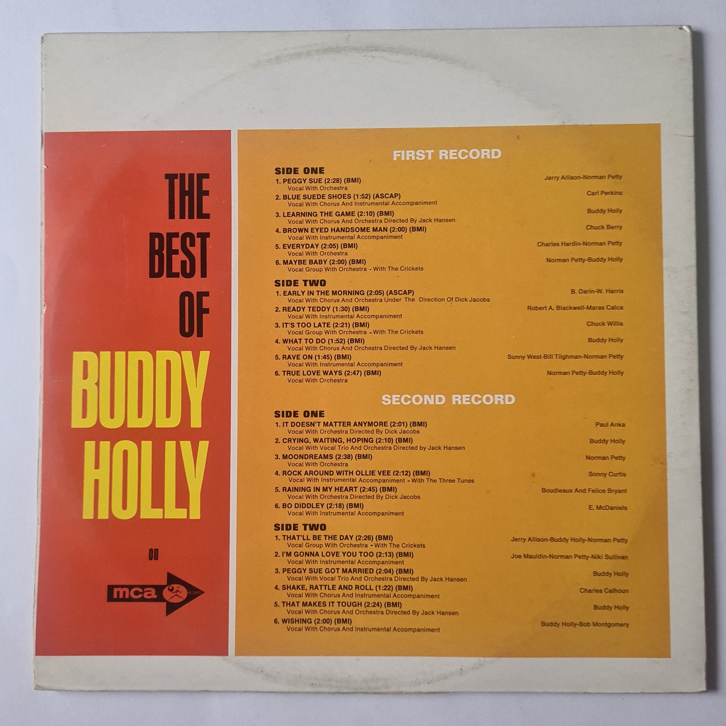 Buddy Holly – The Best Of Buddy Holly - 1966 (2LP Gatefold) - Vinyl Record