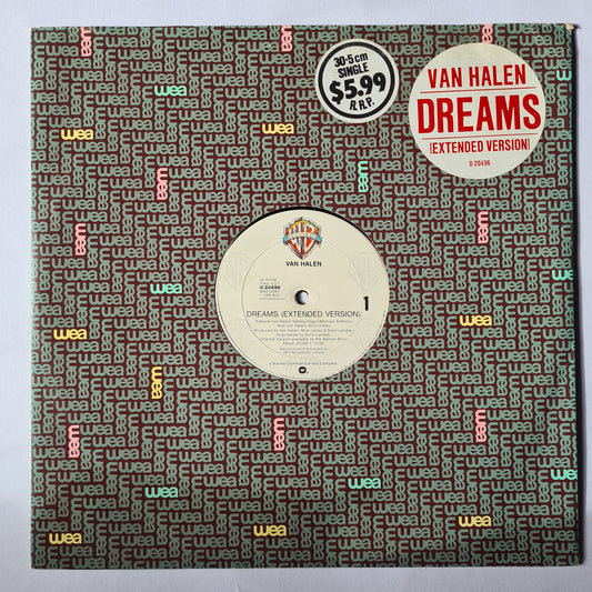 Van Halen – Dreams (Extended Version) Maxi Single  - 1986 - Vinyl Record