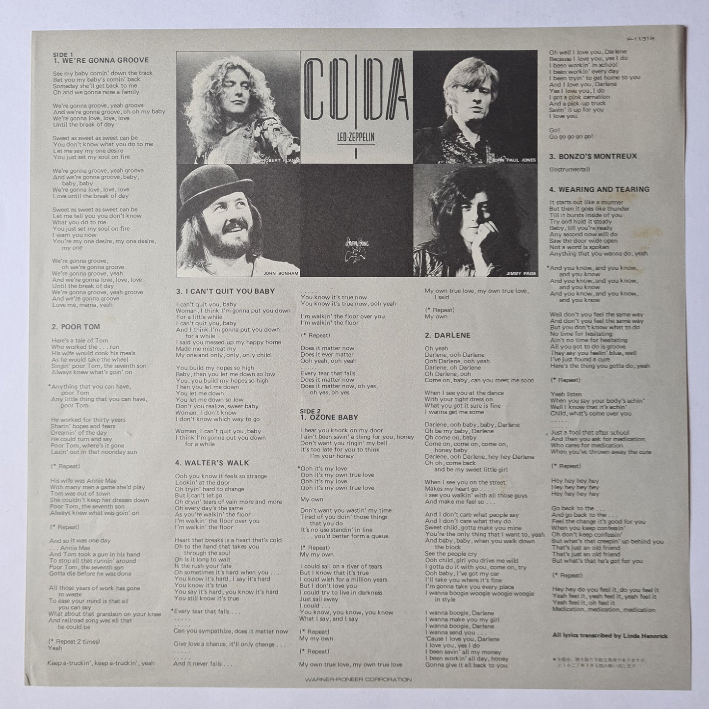 Led Zeppelin – Coda - 1982 (Gatefold) - Vinyl Record