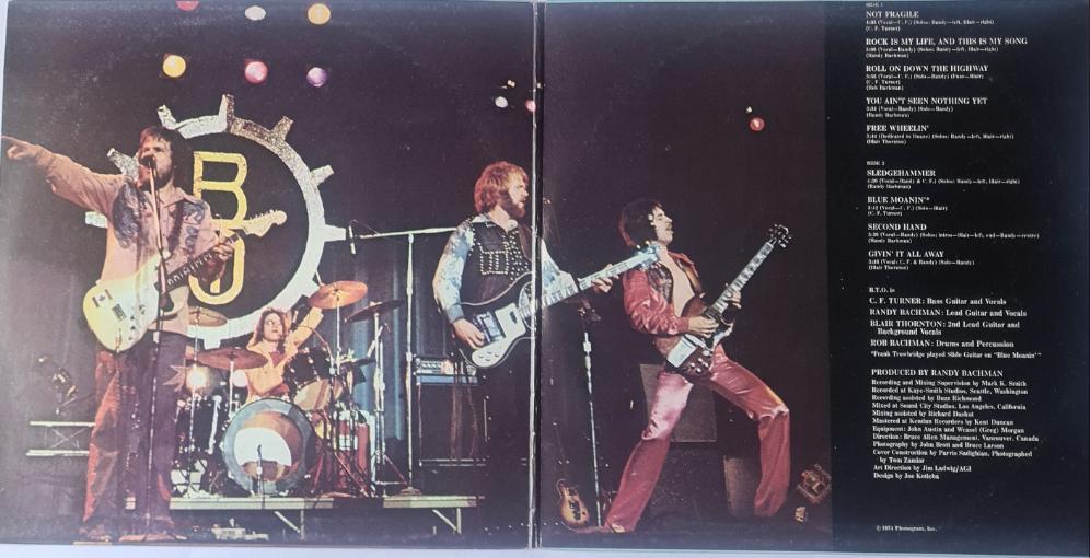 Bachman Turner Overdrive – Not Fragile - 1974. (Gatefold) - Vinyl Record