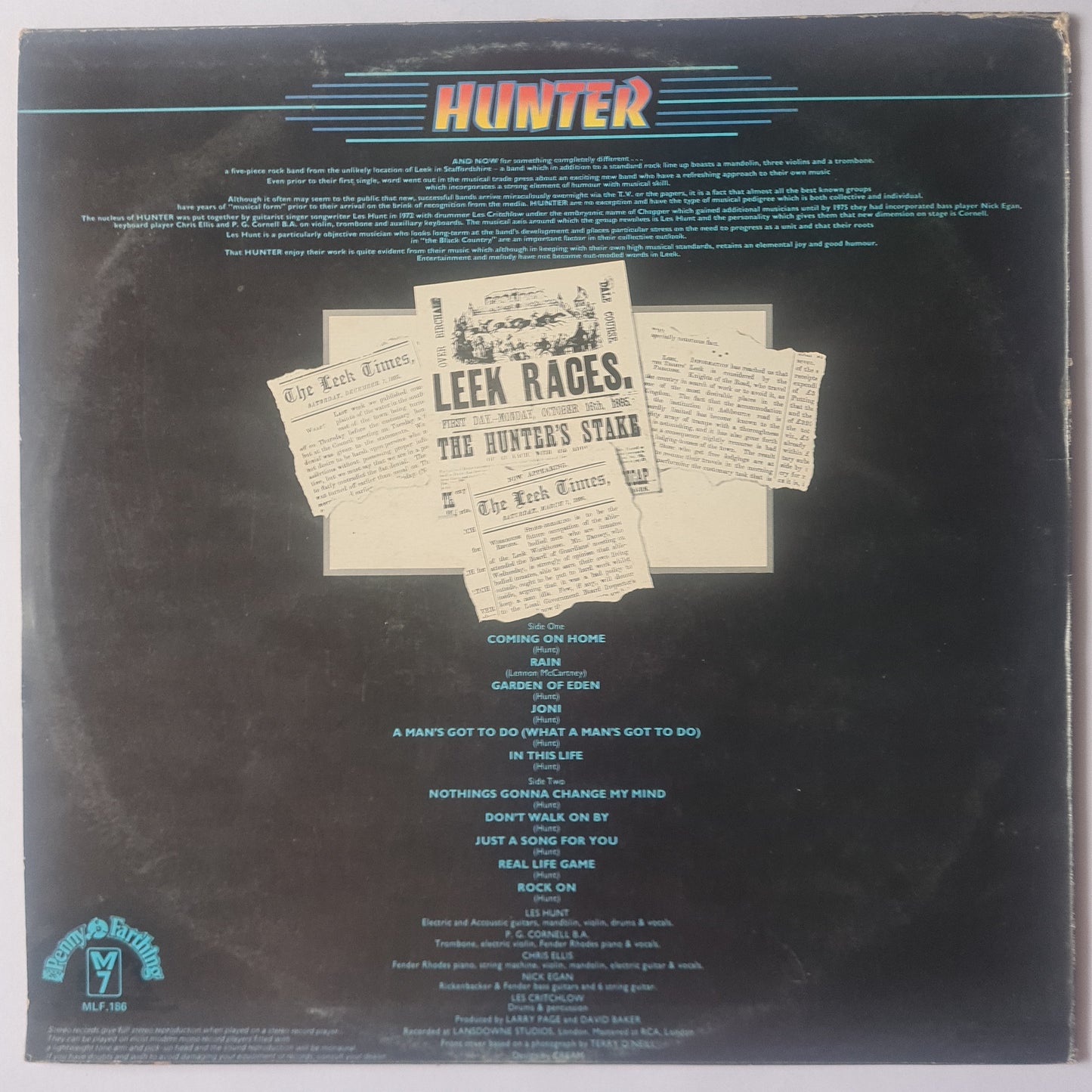 Hunter – Hunter - 1977 - Vinyl Record