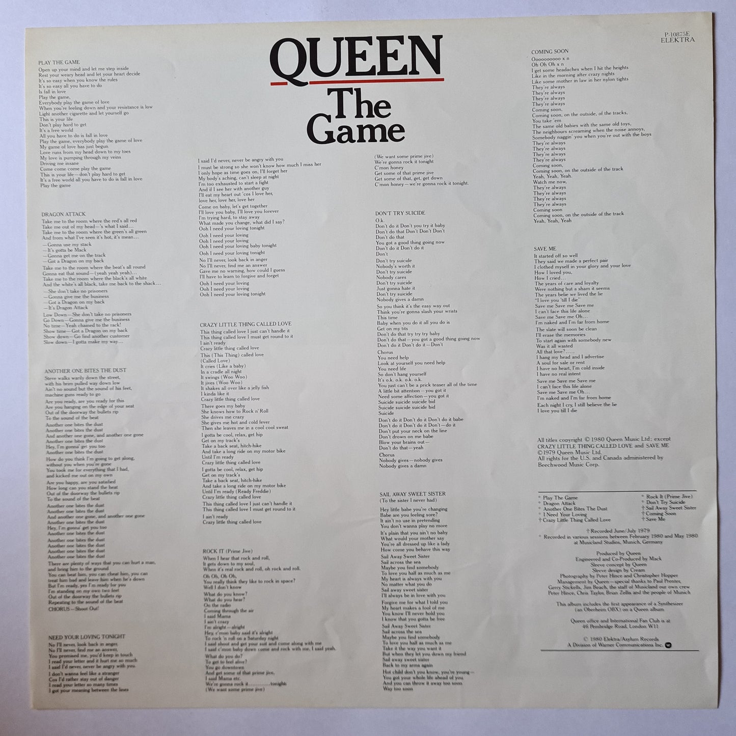 Queen – The Game - 1980