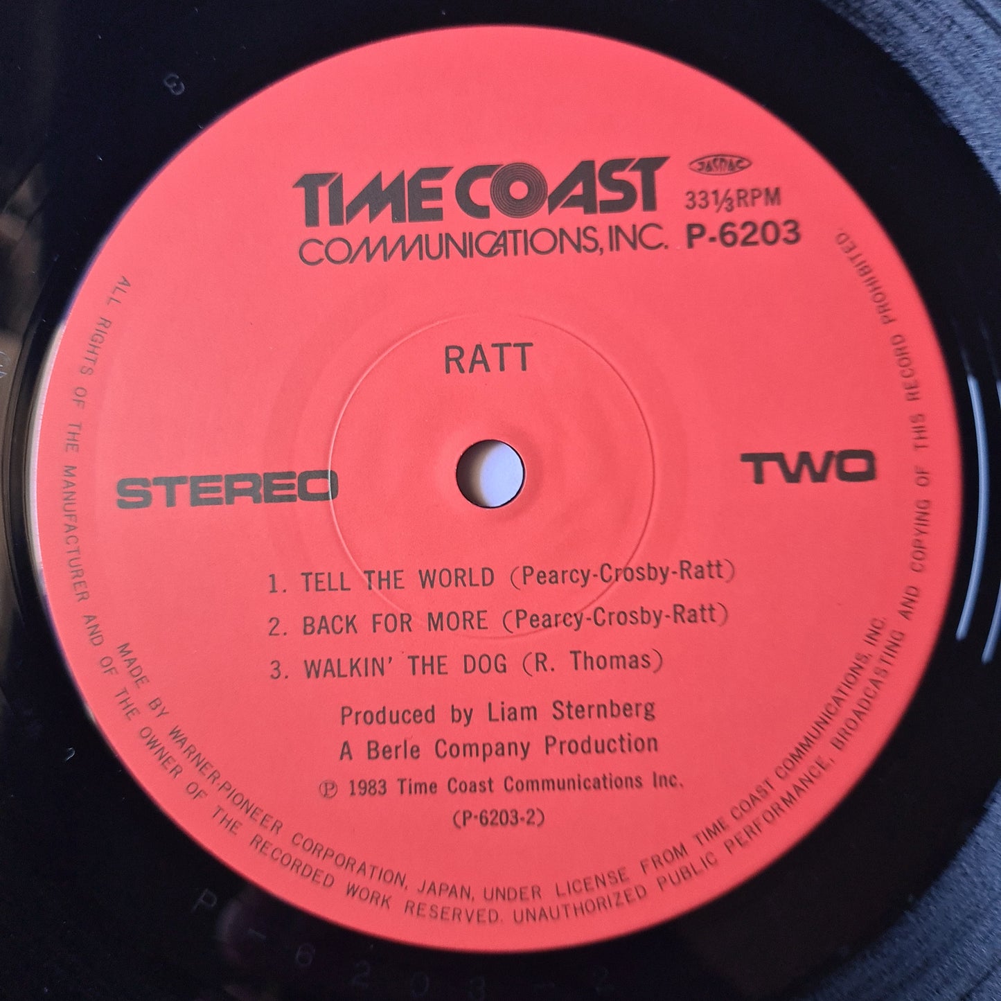 Ratt – Ratt - 1985 Pressing - Vinyl Record