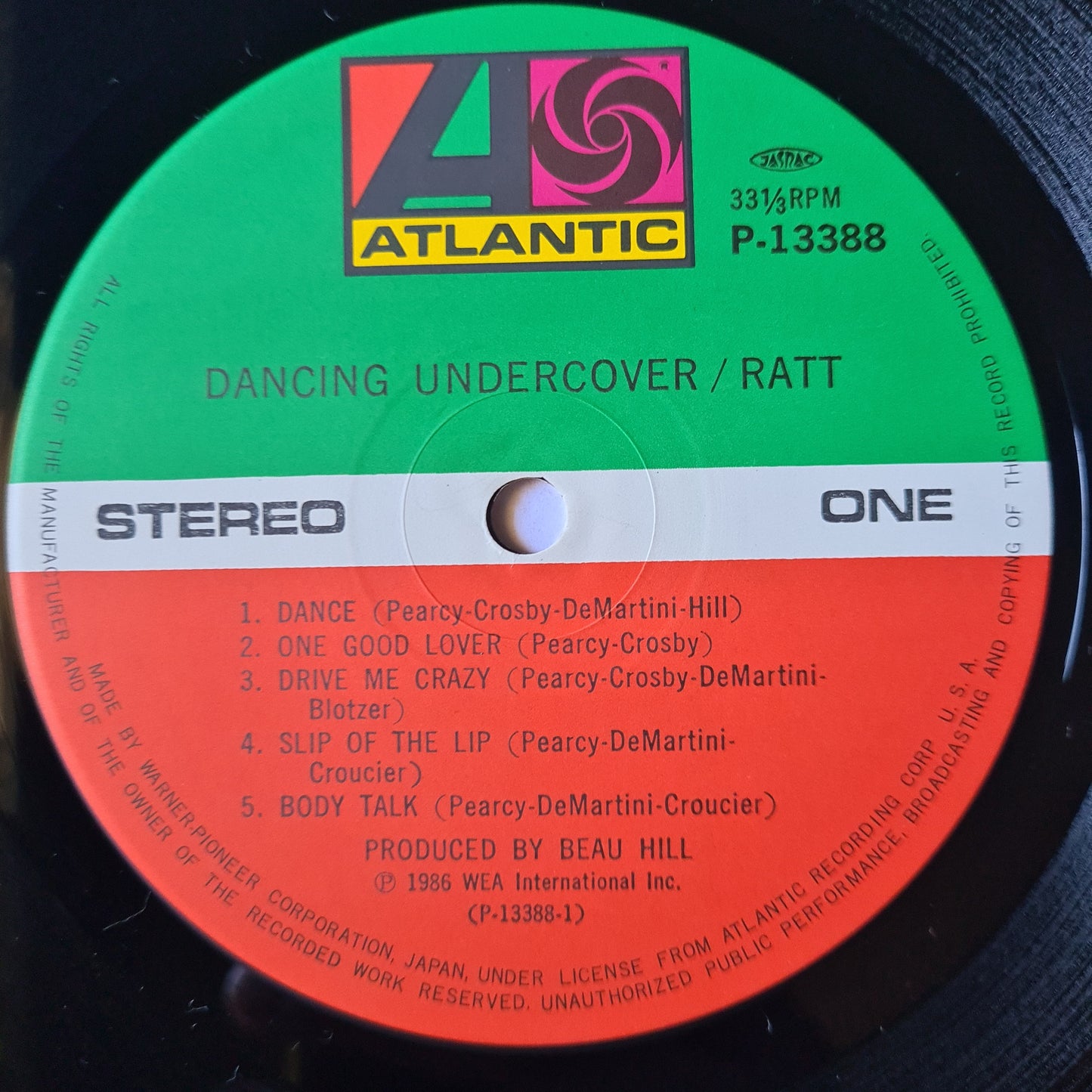 Ratt – Dancing Undercover - 1986 - Vinyl Record