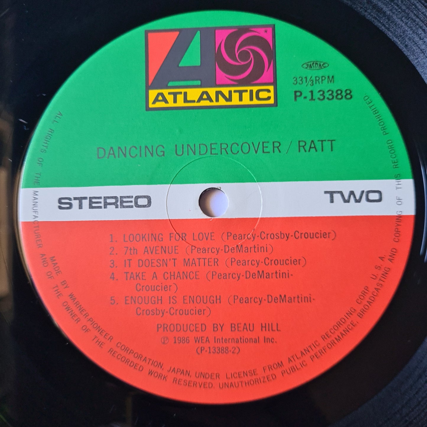 Ratt – Dancing Undercover - 1986 - Vinyl Record