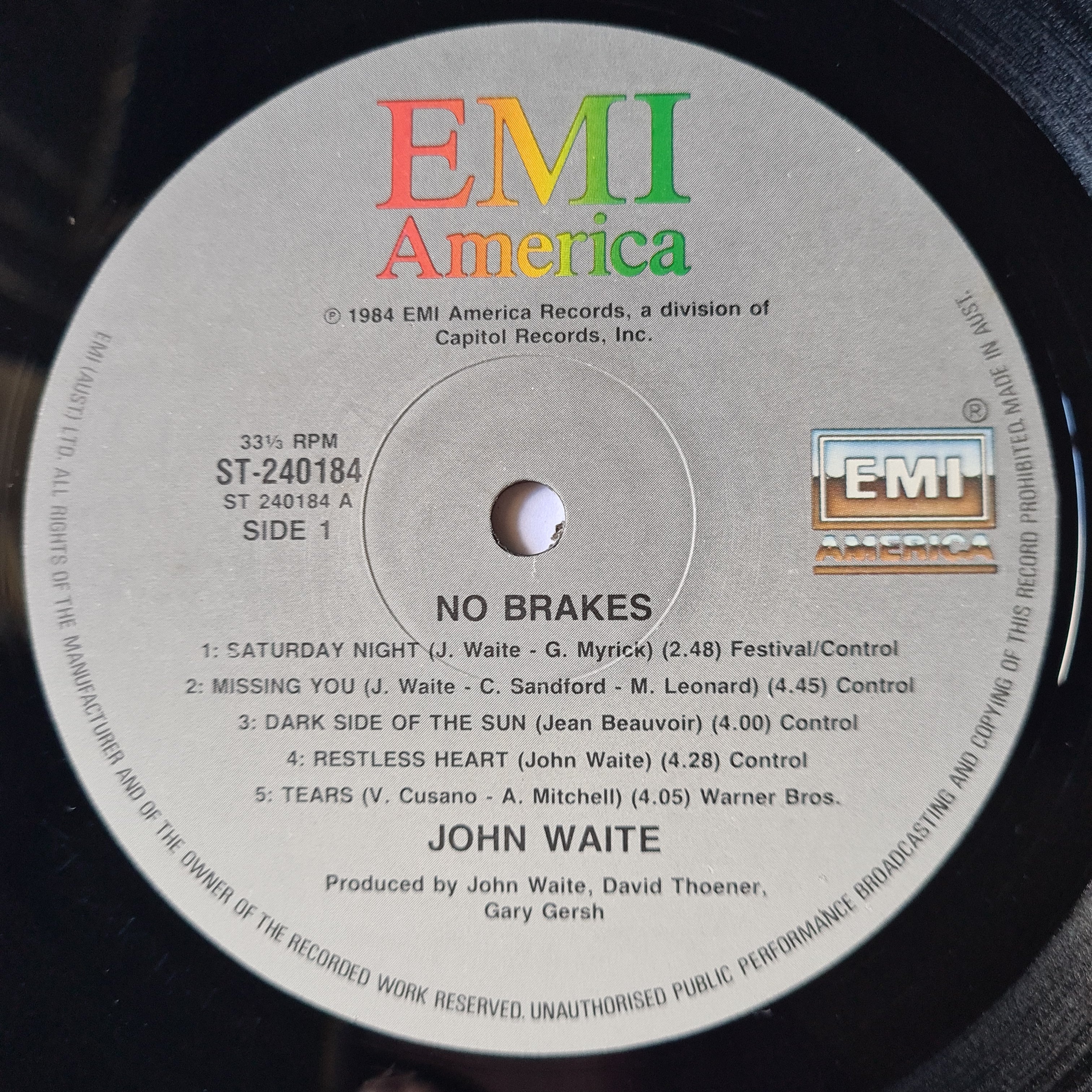 LP John Waite - deals No Brakes