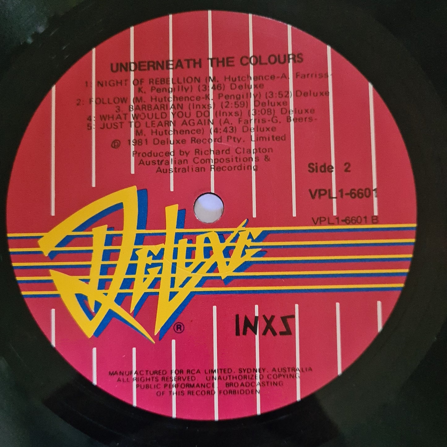 INXS – Underneath The Colours - 1981 - Vinyl Record