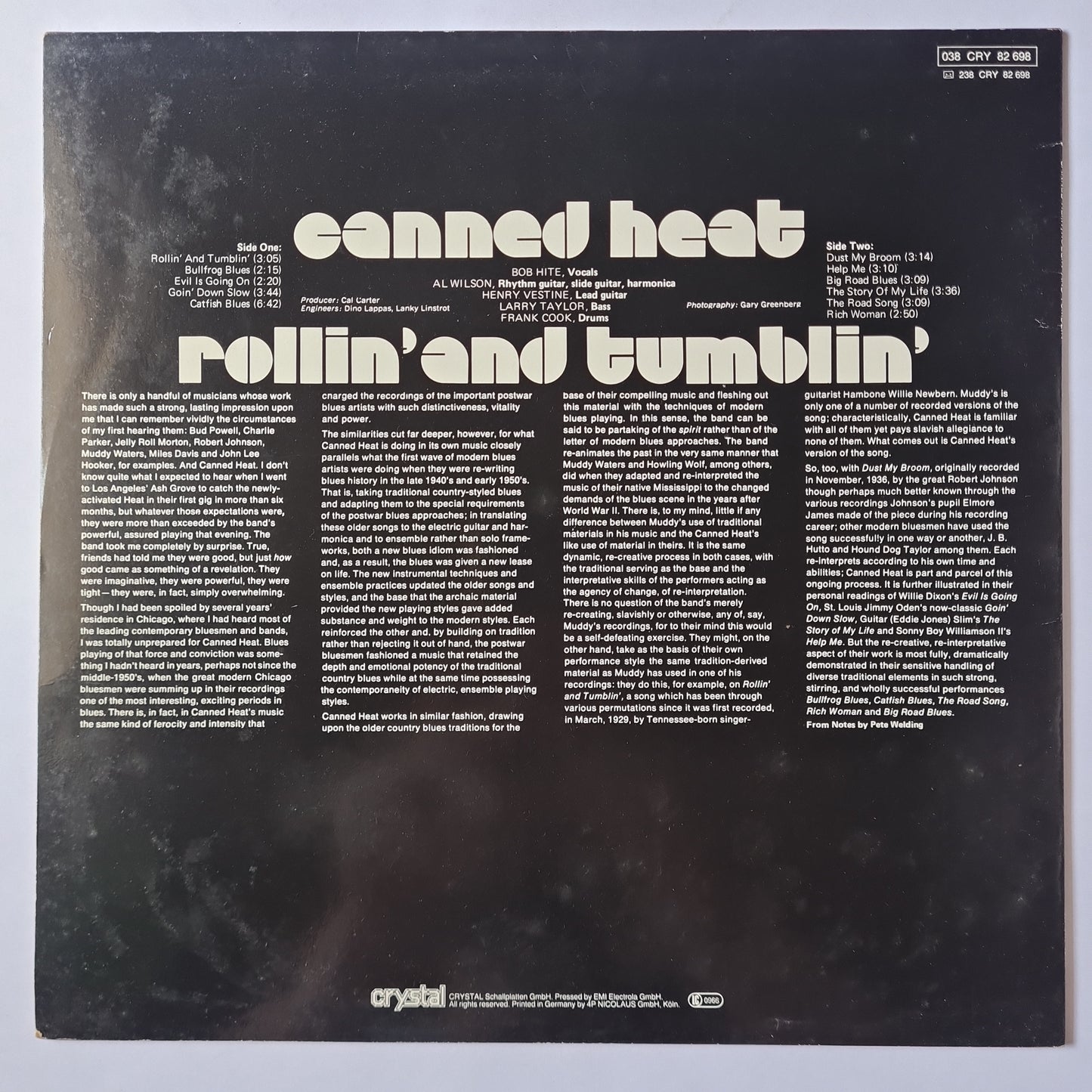 Canned Heat – Rollin' & Tumblin' - 1968 - Vinyl Record LP