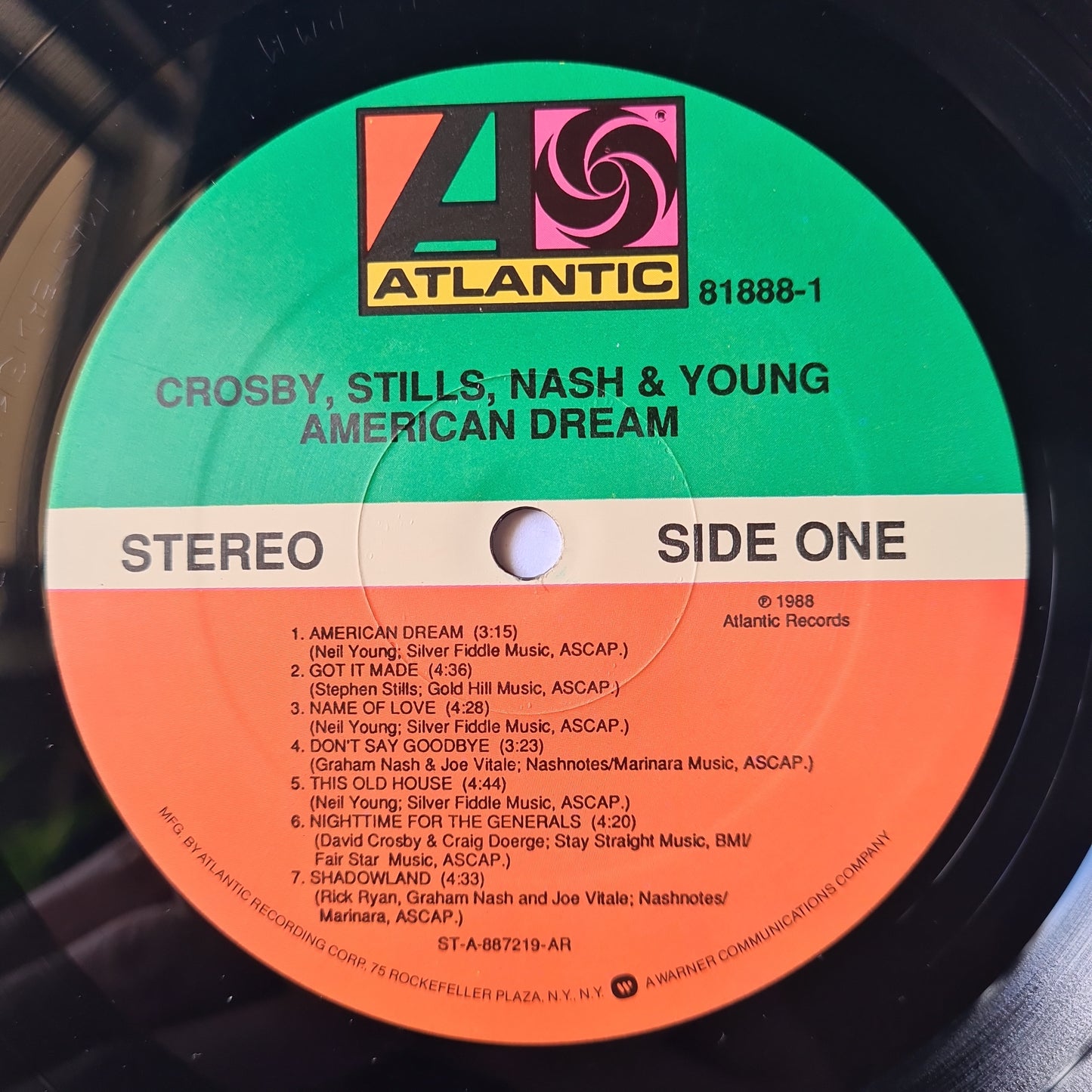 Crosby, Stills, Nash & Young– American Dream - 1988 - Vinyl Record