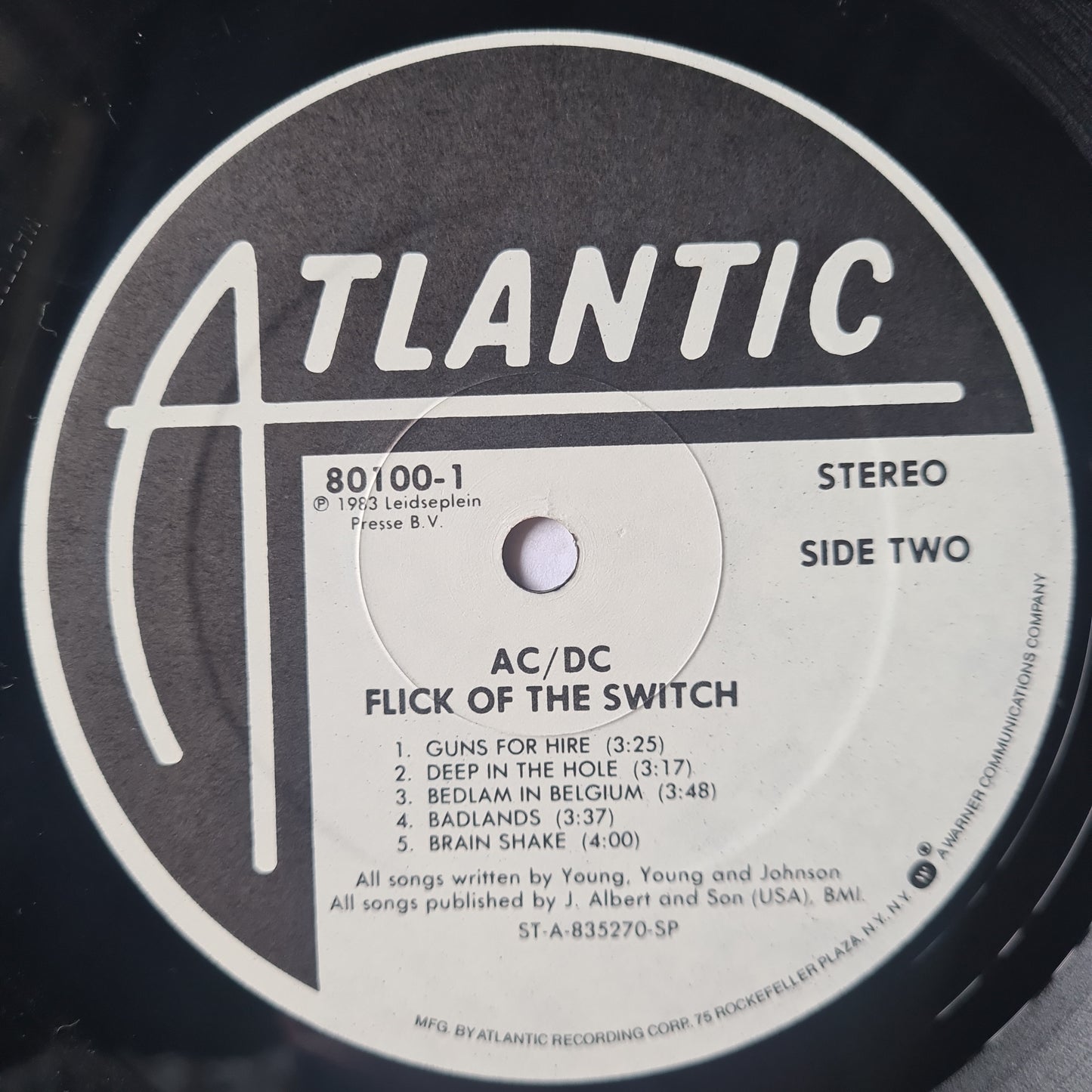 AC/DC – Flick Of The Switch - 1983 - Vinyl Record