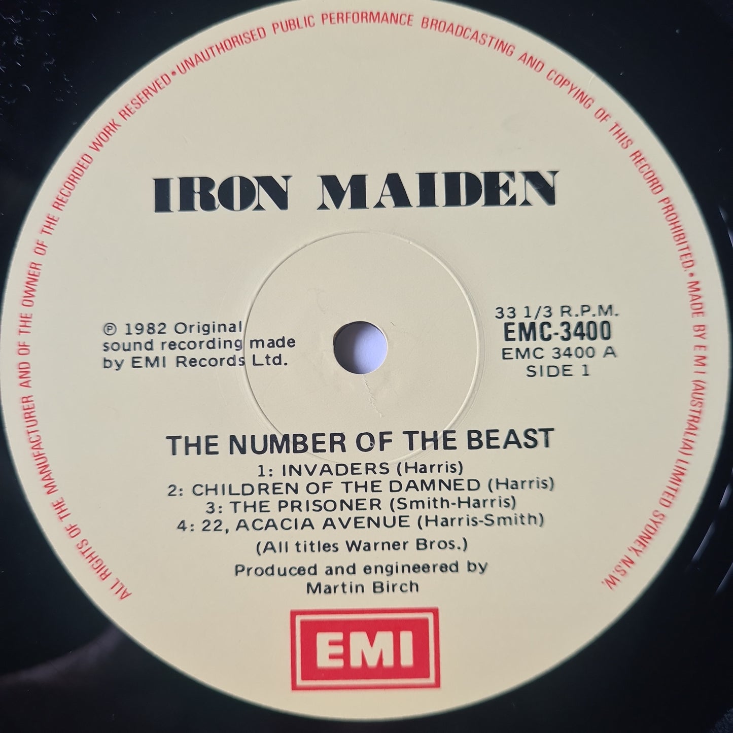 Iron Maiden – The Number Of The Beast - 1982 - Vinyl Record