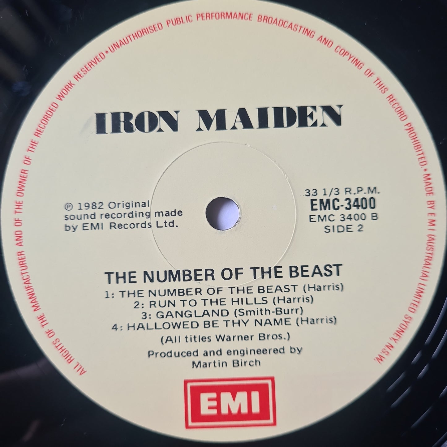 Iron Maiden – The Number Of The Beast - 1982 - Vinyl Record