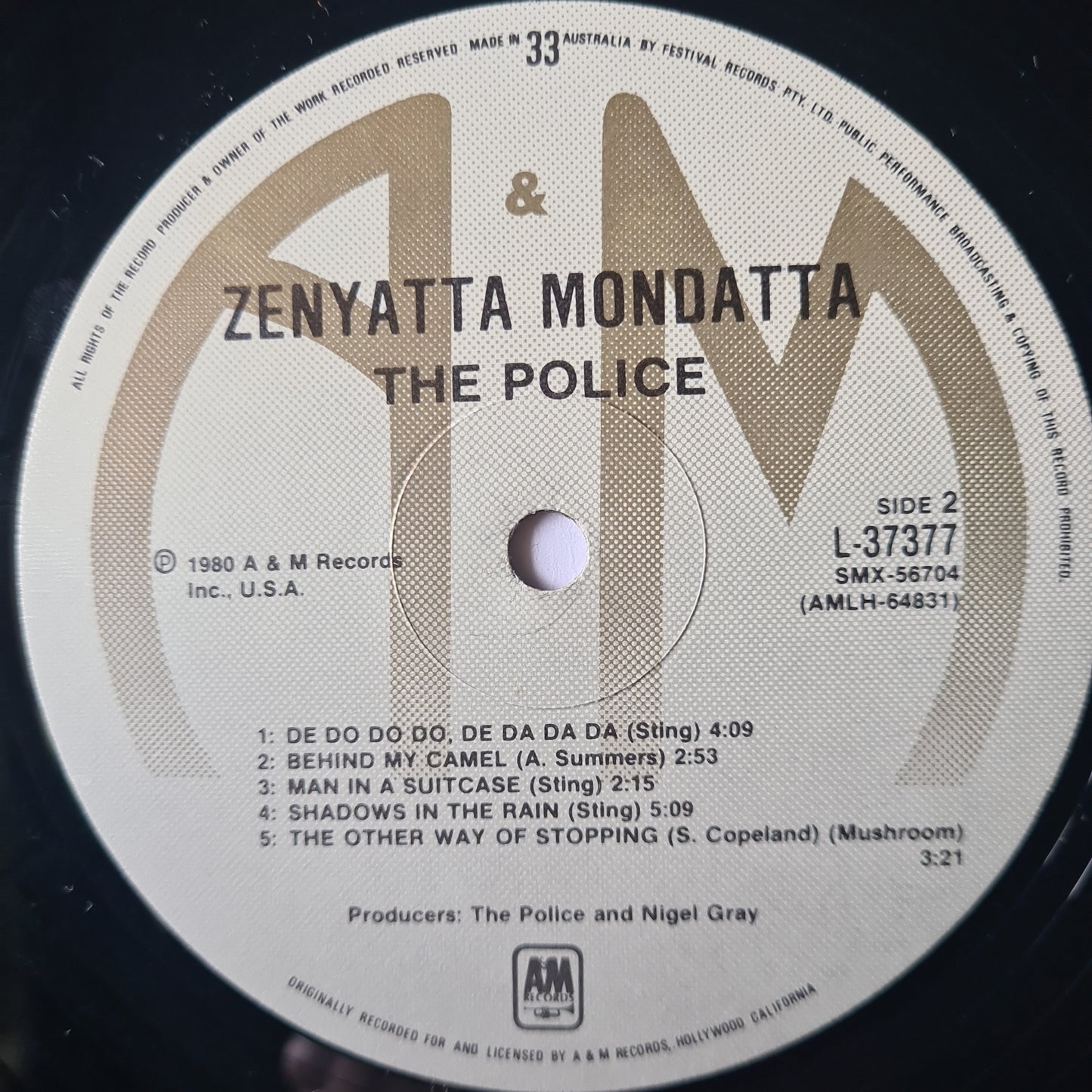 The Police – Zenyatta Mondatta - 1980 - Vinyl Record