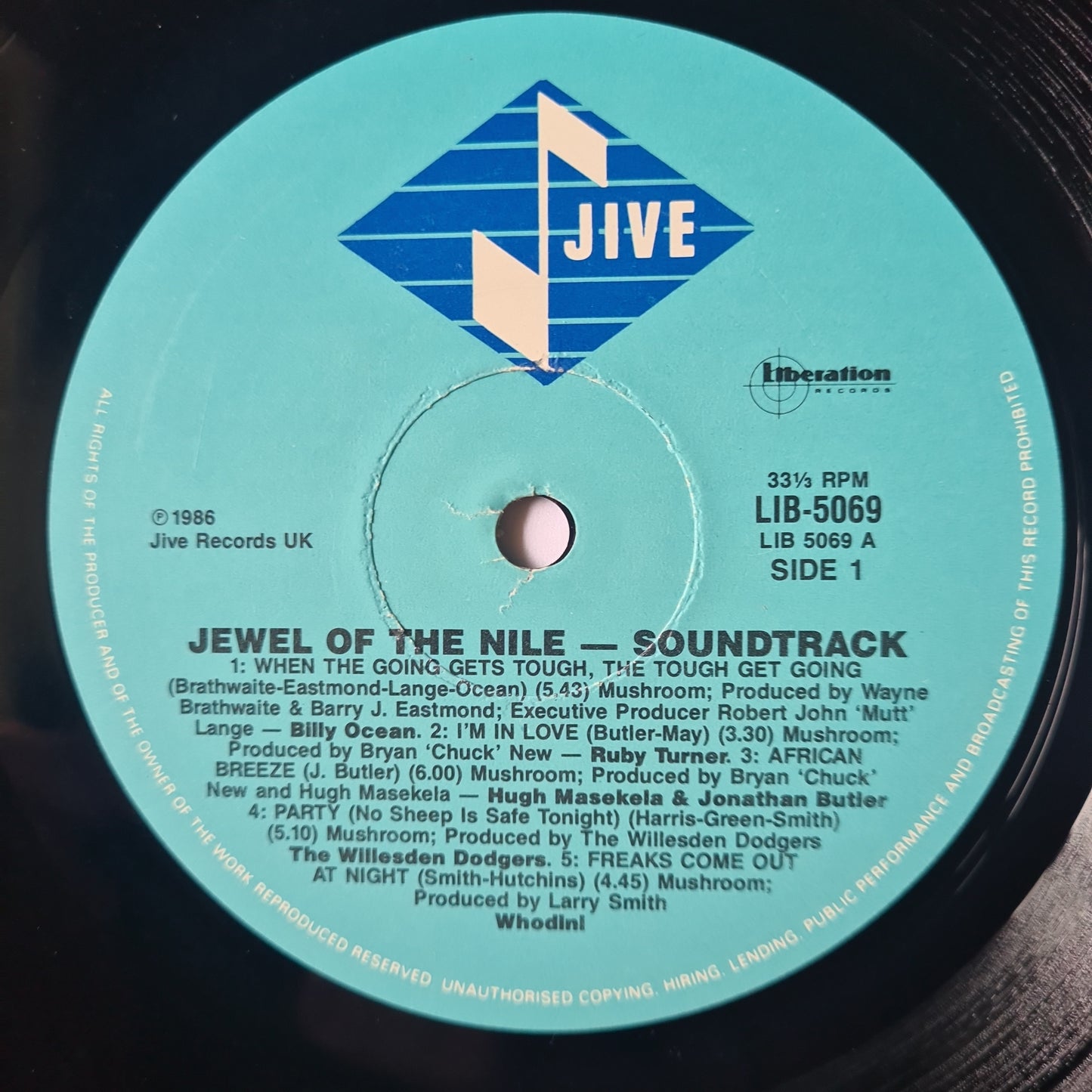 The Jewel Of The Nile – Motion Picture Soundtrack - 1985