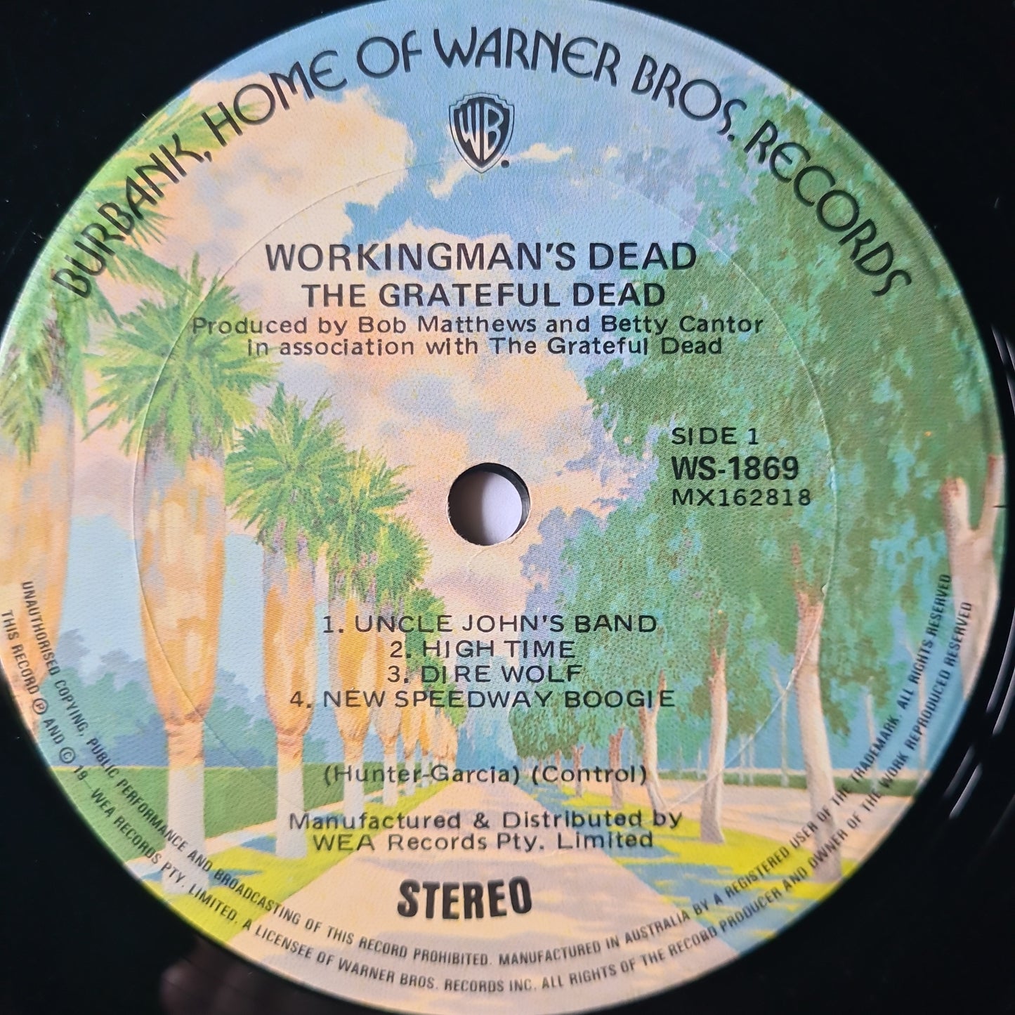 Grateful Dead – Workingman's Dead - 1975 - Vinyl Record