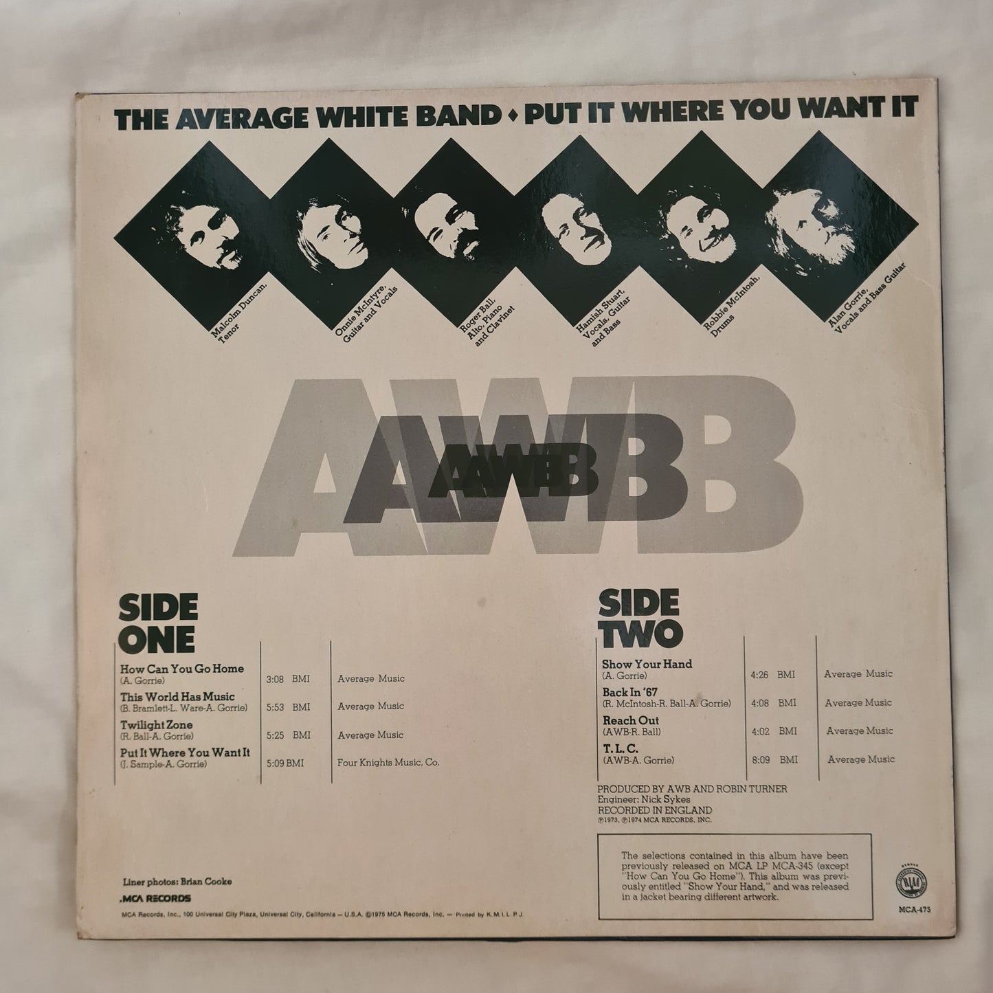 Average White Band – Put It Where You Want It - 1975 - Vinyl Record