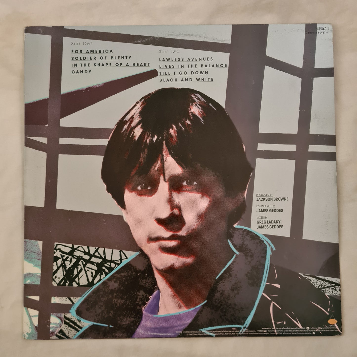 Jackson Browne – Lives In The Balance - 1986 - Vinyl Record